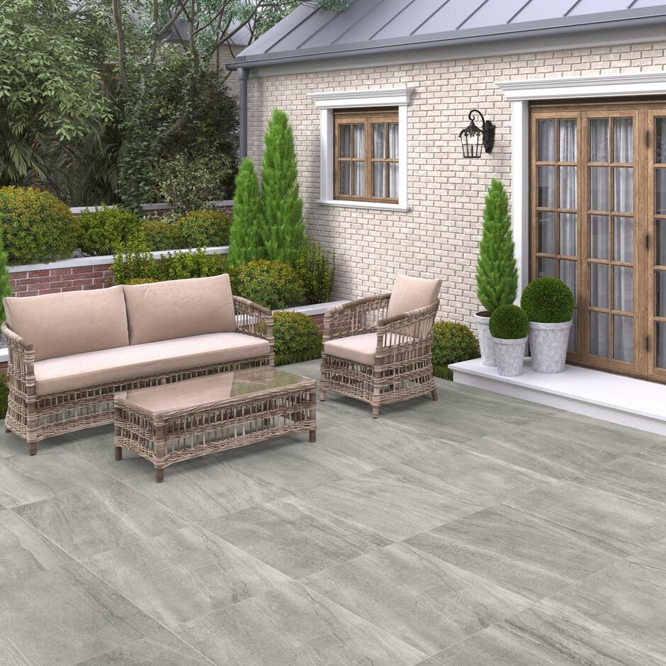Dart Silver Porcelain Paving