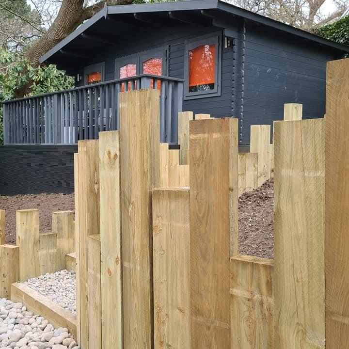 Pine Wooden Sleepers 2.4m x 195mm x 95mm garden borders