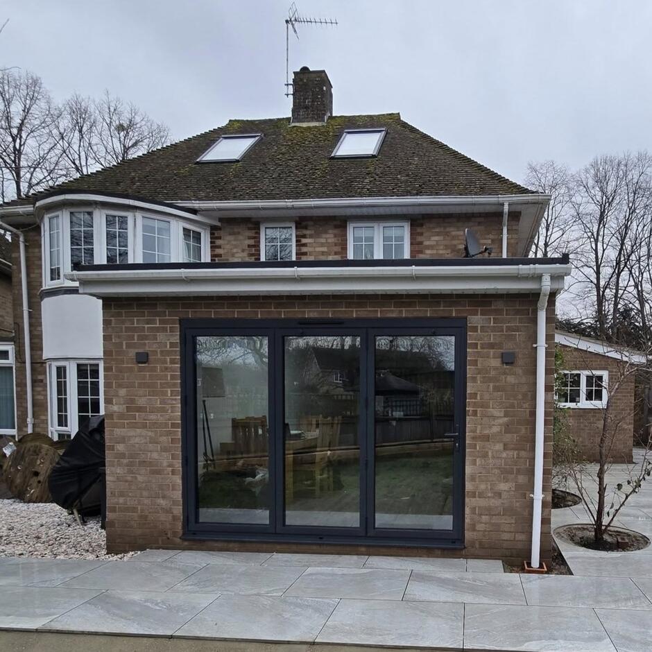 Celestial Storm dark grey Porcelain Paving garden slabs