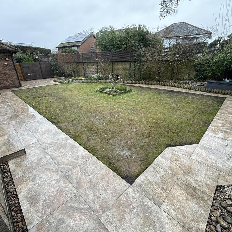 Sienna™ Caramel Mocha Porcelain Paving, light brown, beige marbled outdoor slabs