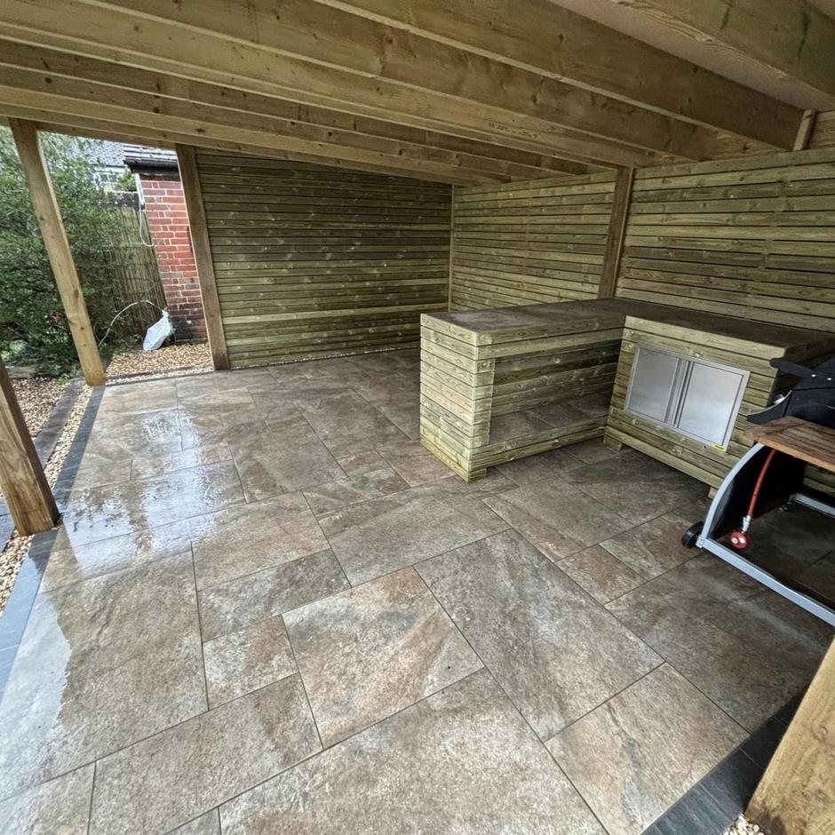 Sienna™ Caramel Mocha Porcelain Paving; cream, beige, caramel outdoor tiles