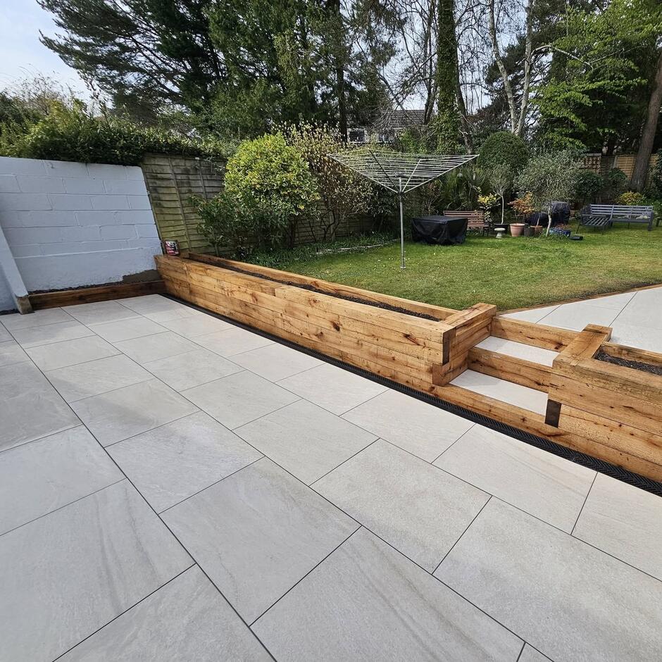 Bring elegance to your garden with silver pearl outdoor porcelain tiles