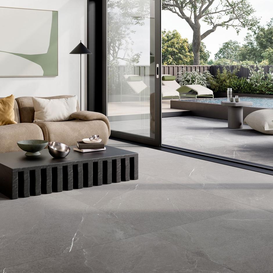 rondine ceramic paving in living room