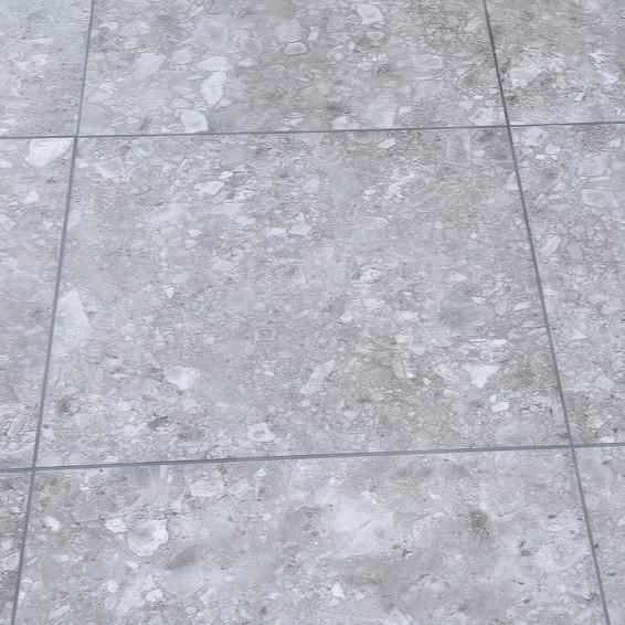 Terrazzano Blanco Porcelain Paving grey paving slabs with silver effects outdoor pavers