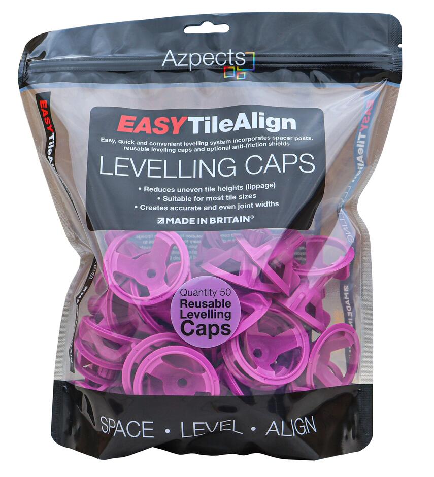 Azpects EASYTileAlign Levelling Caps - Pack of 50 front facing