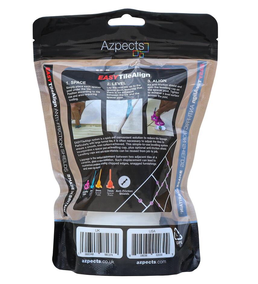 Azpects EASYTileAlign protective shields pack of 100