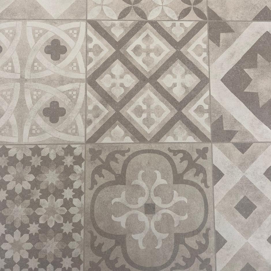 Valencia Beige Patterned Porcelain Paving cream slabs