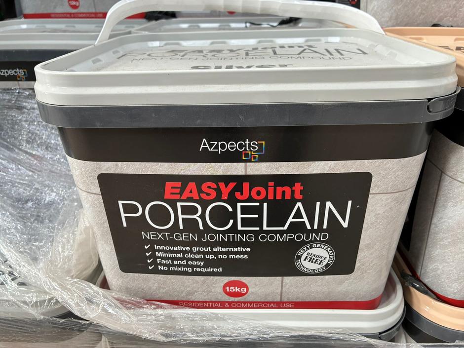 DISCOUNTED EASYJoint Silver Porcelain Grout, 15kg tub single tub