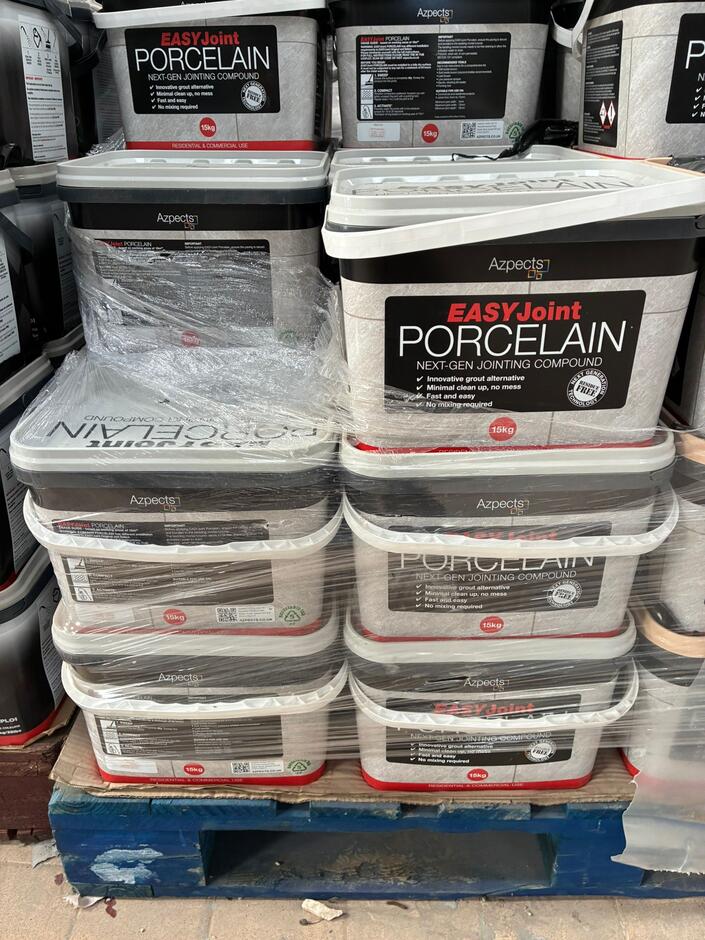 DISCOUNTED EASYJoint Silver Porcelain Grout, 15kg tub multi pack