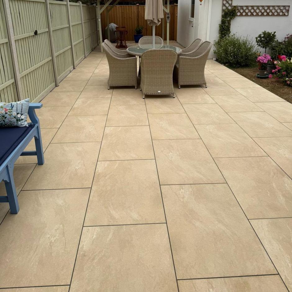 Sienna™ Jupiter Latte Porcelain Paving cream beige porcelain slabs