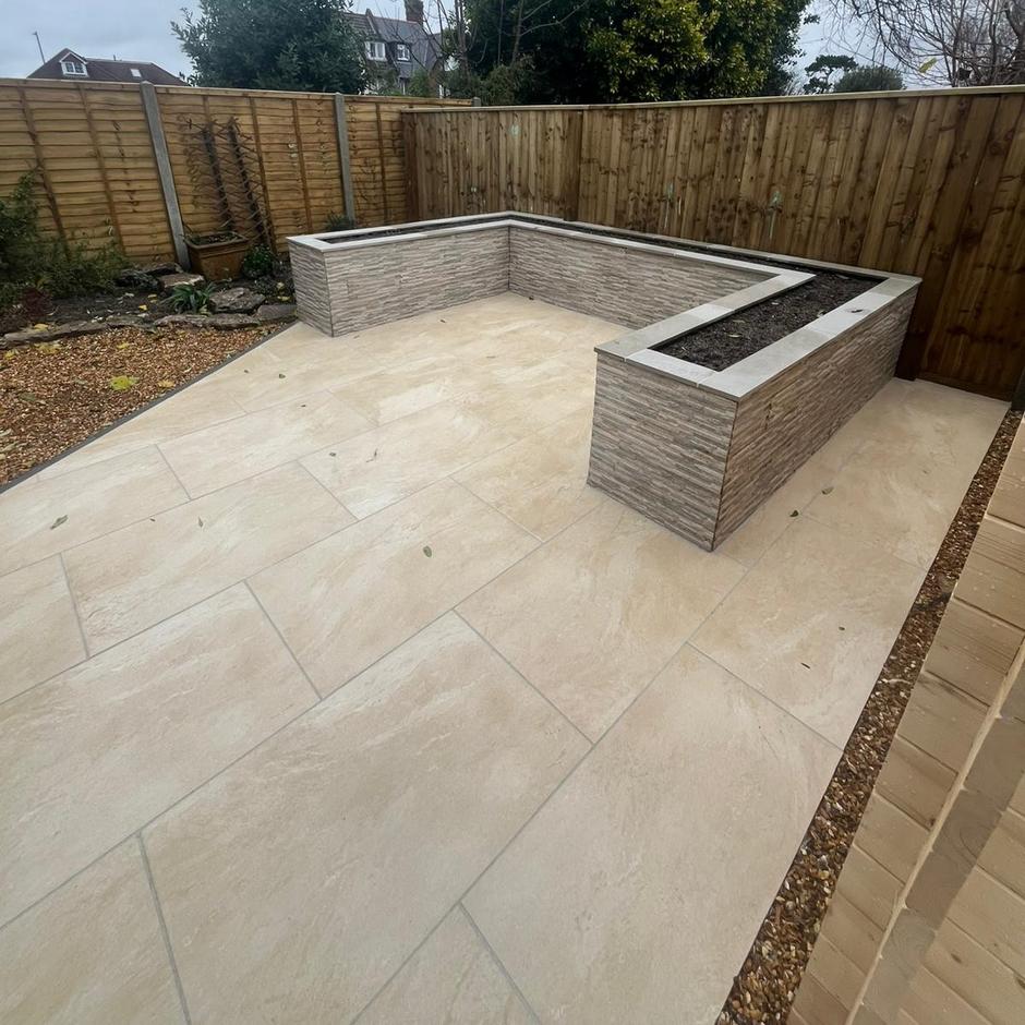 Sienna™ Jupiter Latte Porcelain Paving cream beige porcelain slabs