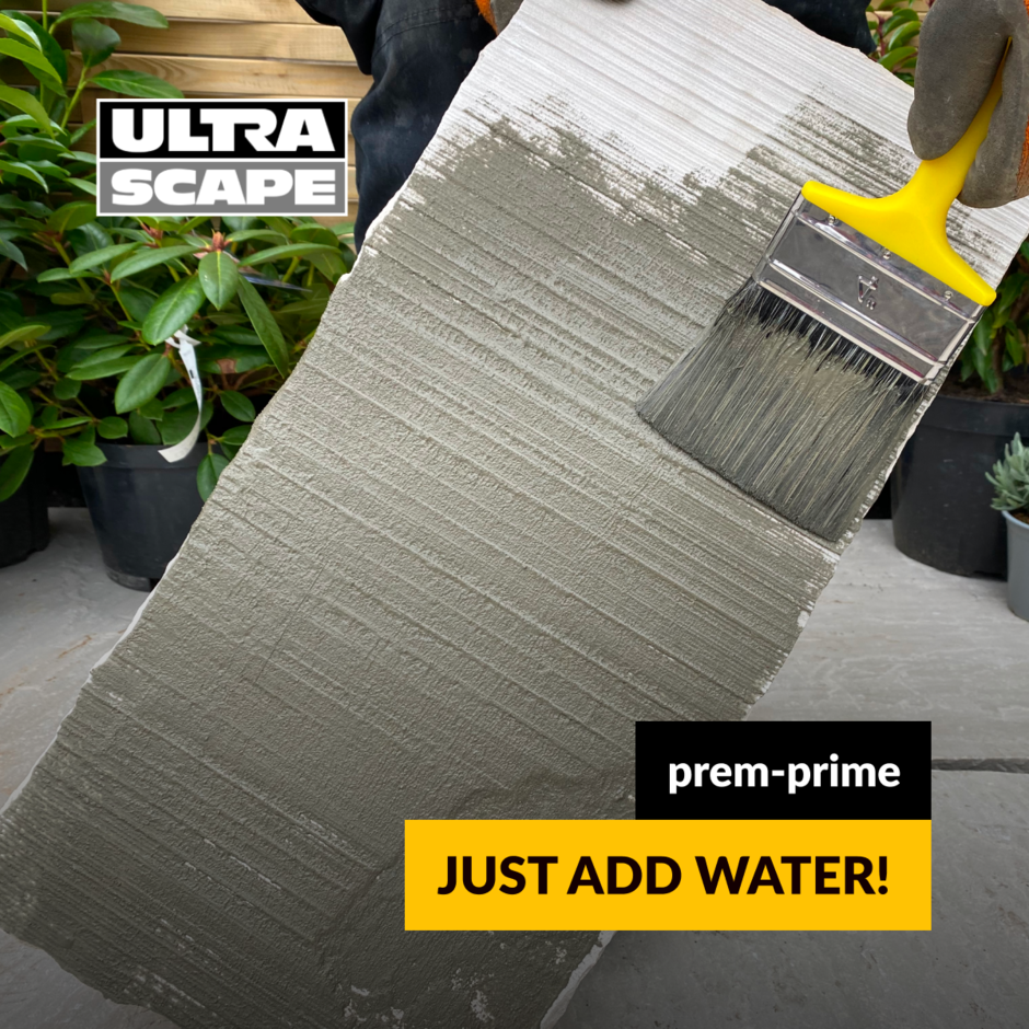 UltraScape Premprime Paving Slurry Primer, 17kg Tub application on paving