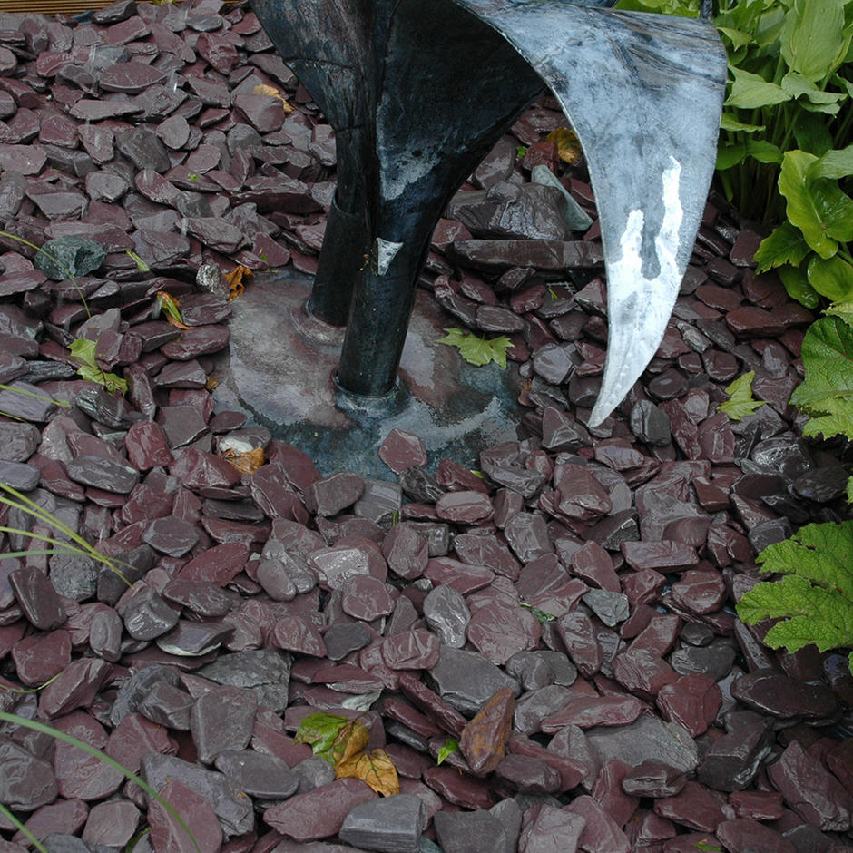 40mm Welsh Plum Slate garden feature