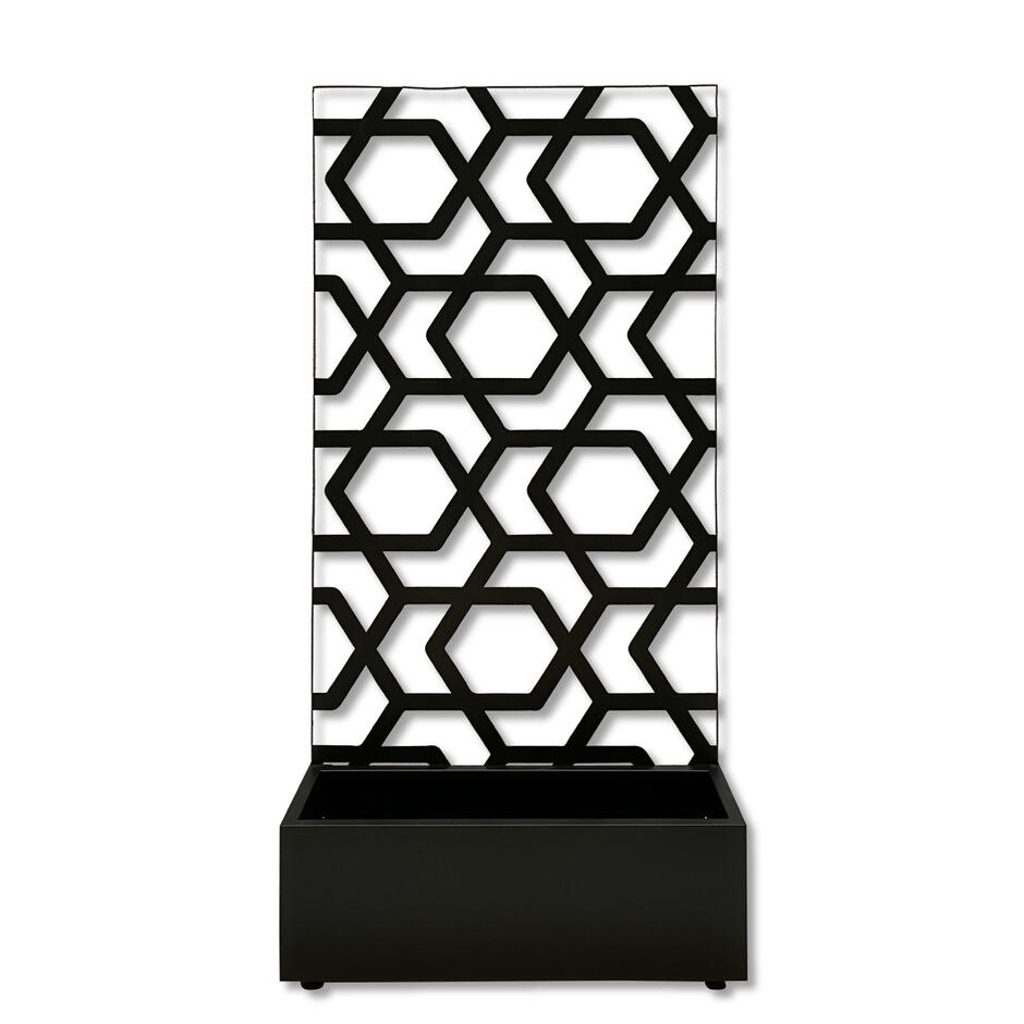 CORE Hive Black Composite Screen with planter front view