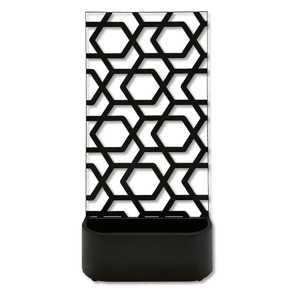 CORE Hive Black Composite Screen curved planter front view