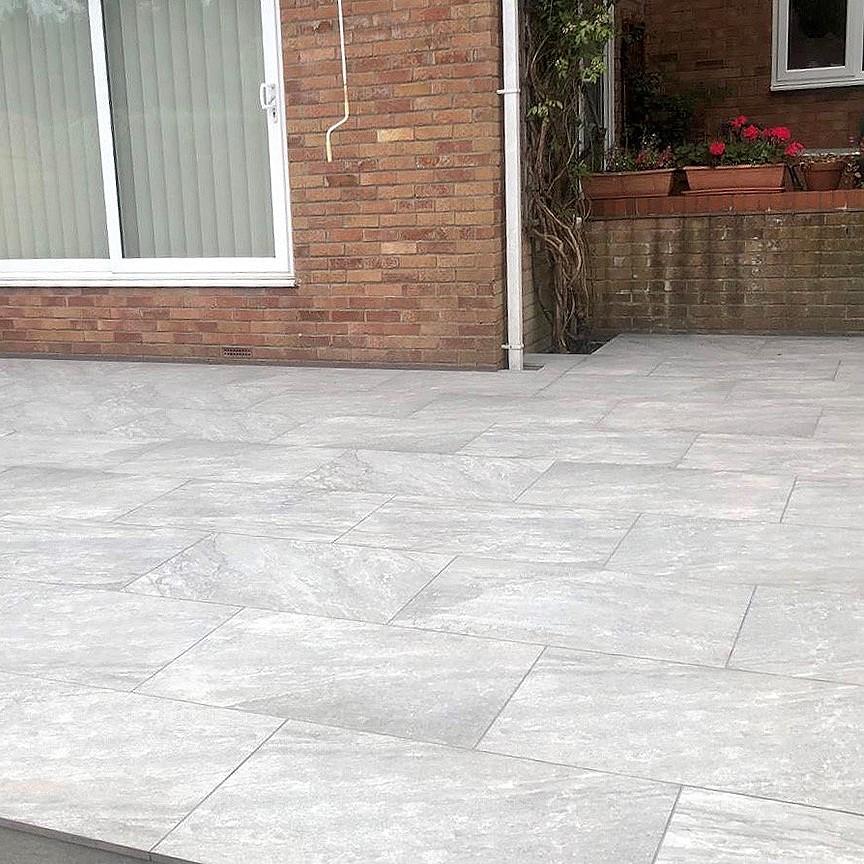 DISCOUNTED Rasa Grey Porcelain Paving, 900 x 600, 12.96m - Only 1 Pack Available