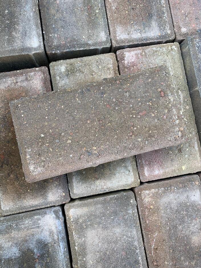 DISCOUNTED Omega Block Paving; grey, taupe paving blocks