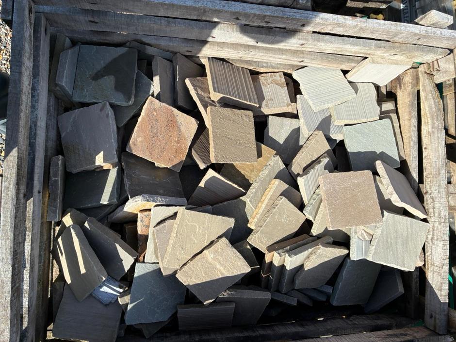 DISCOUNTED Rippon Buff Blend Sandstone Cobbles Setts, Various Sizes