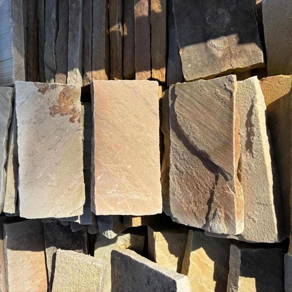 DISCOUNTED Autumn Brown Sandstone Cobbles Setts, various sizes