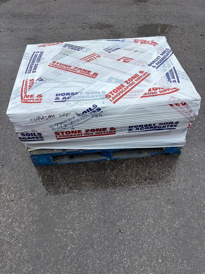 DISCOUNTED Terrazzano Grey Porcelain Paving, 900 x 600, 16.74m - Only 1 Pack Available