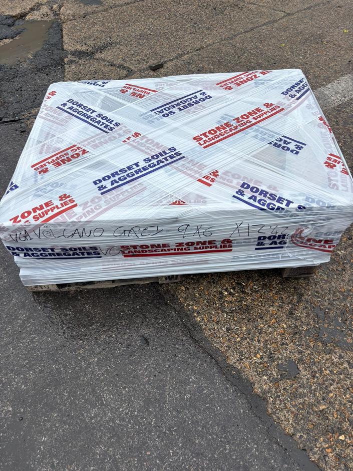 DISCOUNTED Volcano Grey Porcelain Paving, 900 x 600, 12.42m - Only 1 Pack Available wrapped pack