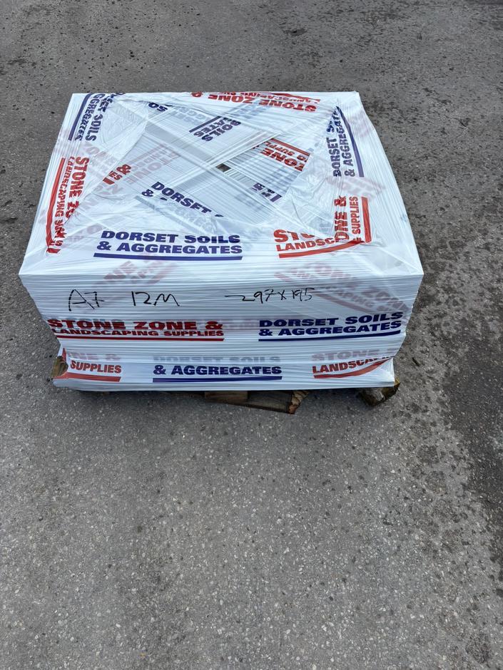 DISCOUNTED Sienna™ Anthracite Porcelain Paving, 297mm x 195mm,12m - Only 1 Pack Available wrapped pack