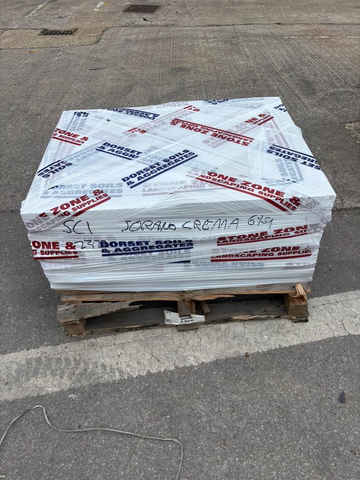 DISCOUNTED Sorano Crema Porcelain Paving, 900 x 600, 23.22m - Only 1 Pack Available wrapped pack