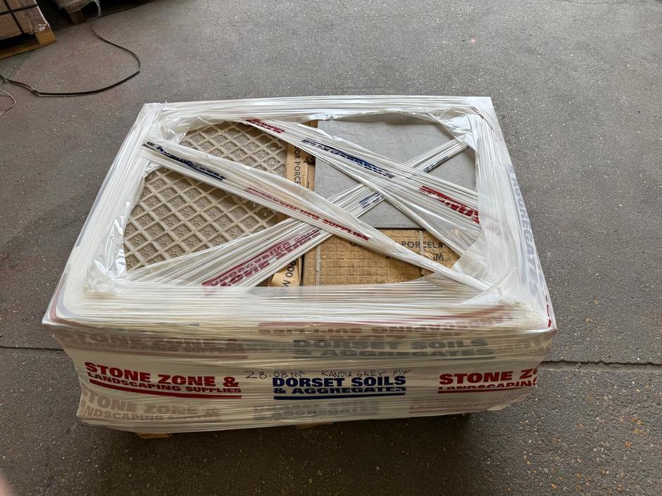 DISCOUNTED Sienna Kandla Grey Porcelain Paving, Patio Pack, 28.08m - Only 1 Pack Available