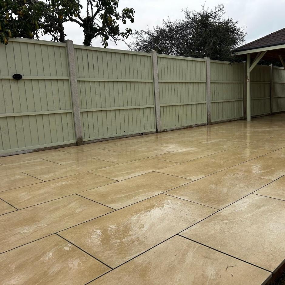 Azpects EASYJoint Basalt 12.5kg tub cream paving dark jointing project