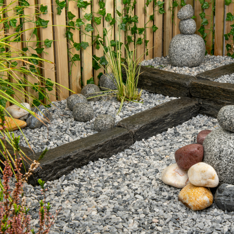 8-12mm Azzuro Blue Pebbles greyish blue garden pebbles rockery feature