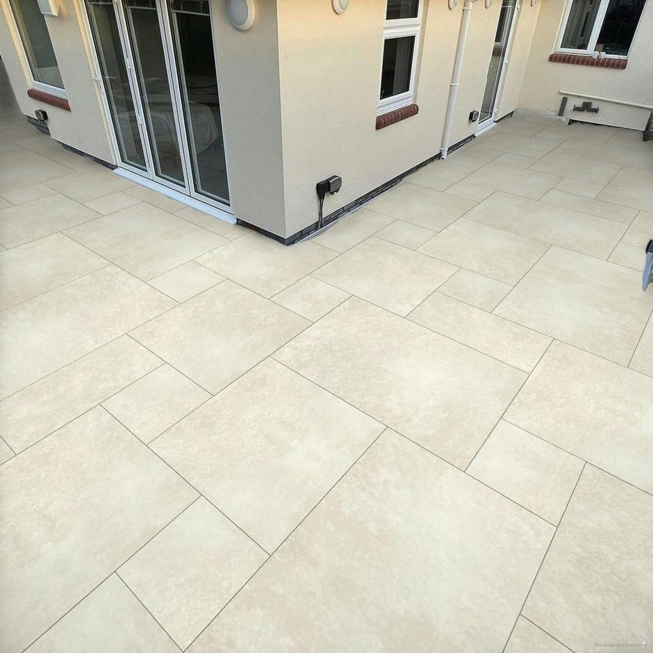 DISCOUNTED 'Natural' Yellow Limestone Porcelain Paving, 900 x 600, 5.4m - Only 1 Pack Available