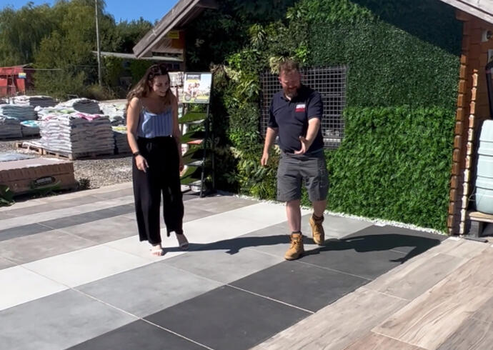 Stone Zone Dorchester depot charlie serving customer