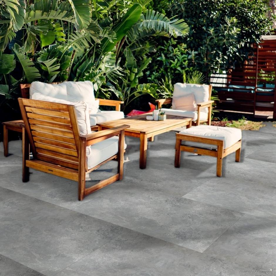 DISCOUNTED Volcano Grey Porcelain Paving, 900 x 600, 9.72m - Only 1 Pack Available