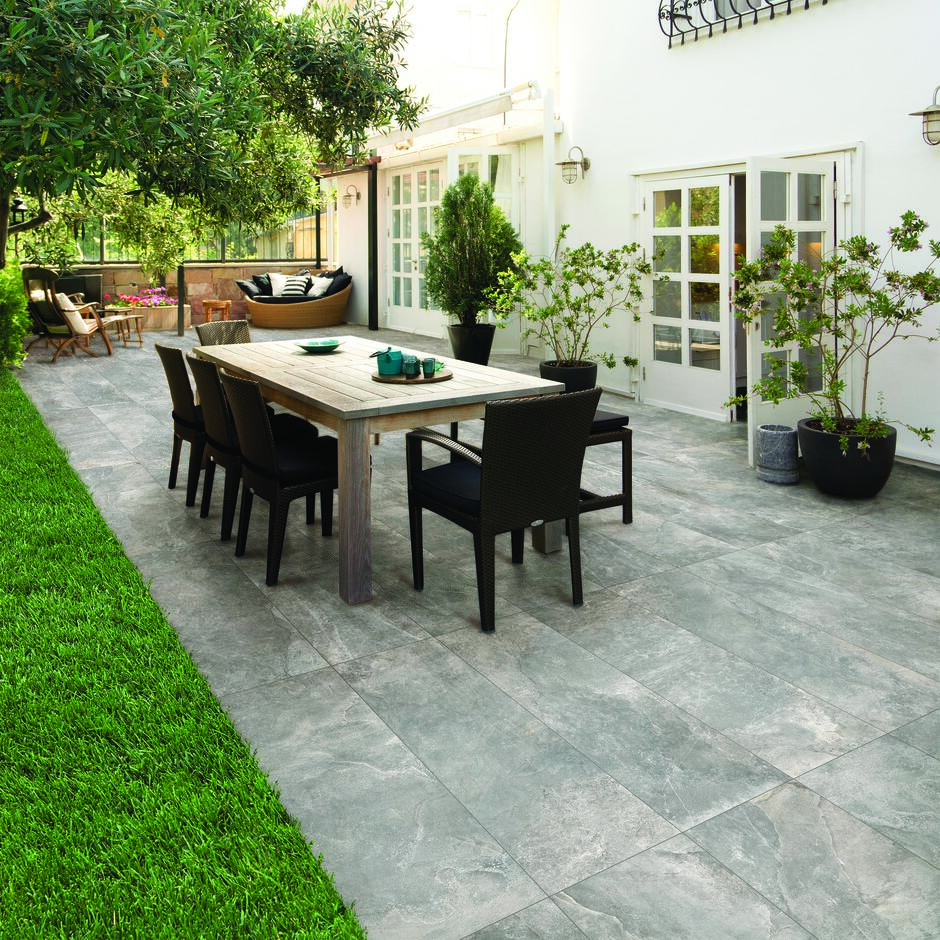DISCOUNTED Ardesie Grey Porcelain Paving, 1200 x 400, 9.4m - Only 1 Pack Available