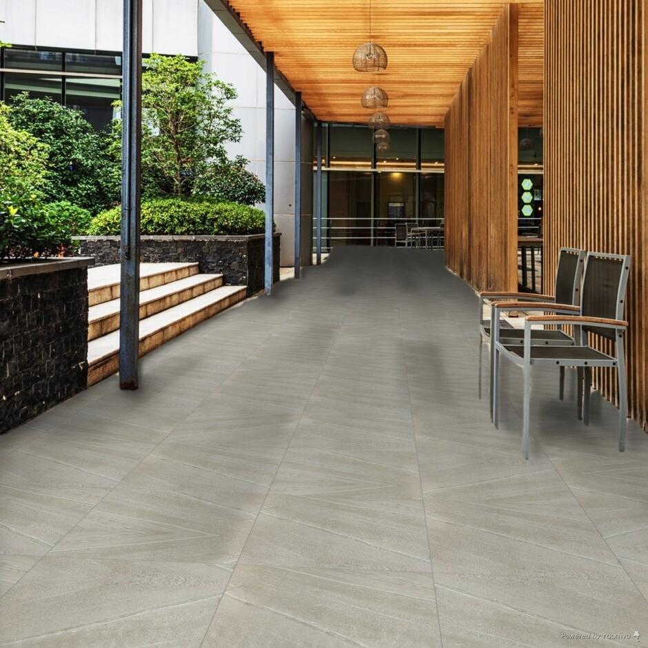 DISCOUNTED Crossover White Porcelain Paving, 900 x 600, 8.64m - Only 1 Pack Available
