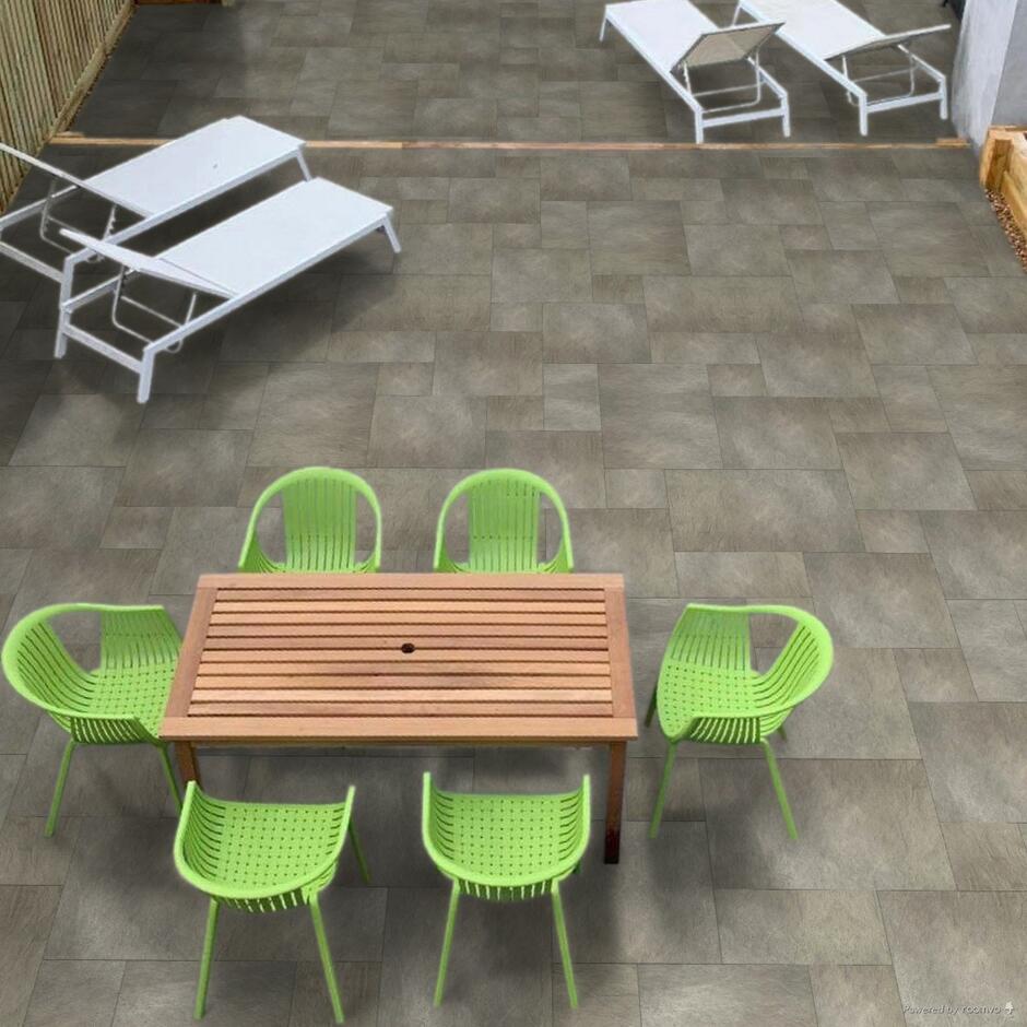 DISCOUNTED Grey Limestone Porcelain Paving, 900 x 600, 12.96m - Only 1 Pack Available