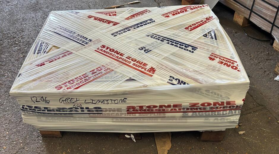 DISCOUNTED Grey Limestone Porcelain Paving, 900 x 600, 12.96m - Only 1 Pack Available