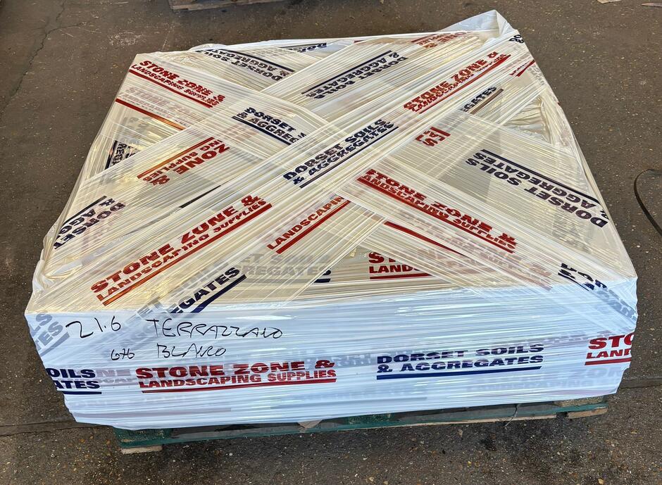 DISCOUNTED Terrazzano Blanco Porcelain Paving, 600 x 600, 21.6m - Only 1 Pack Available