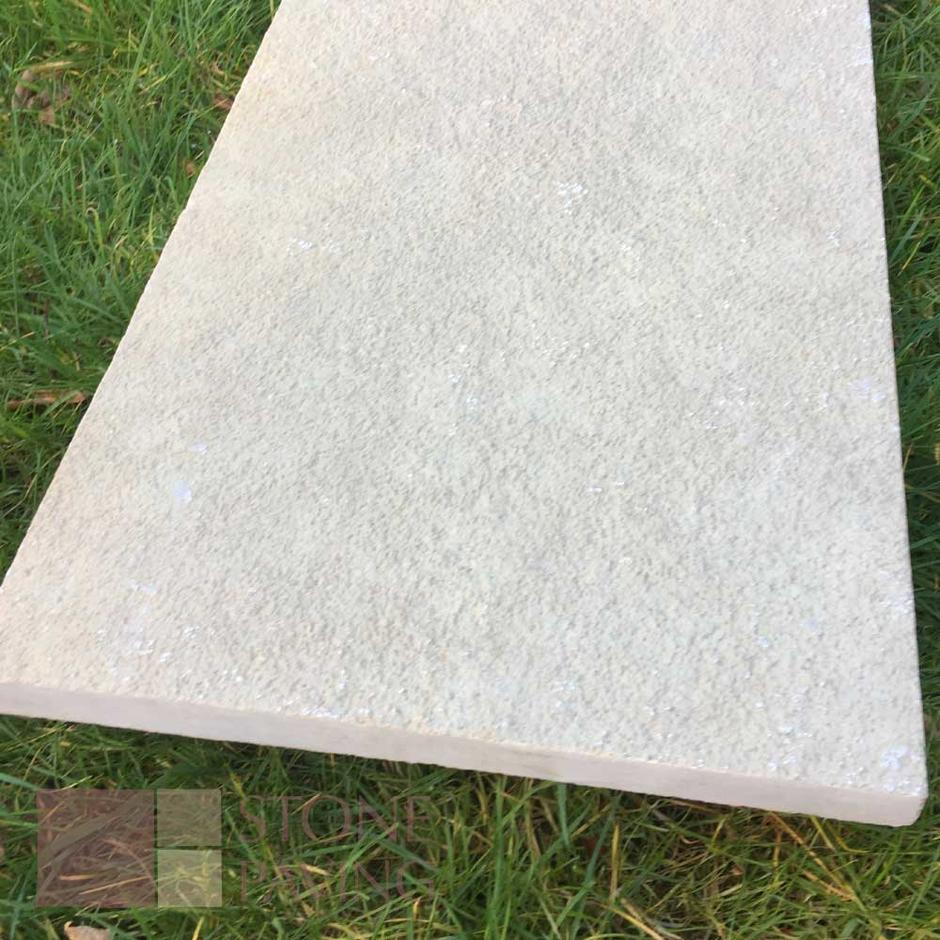limestone square edge paving slab