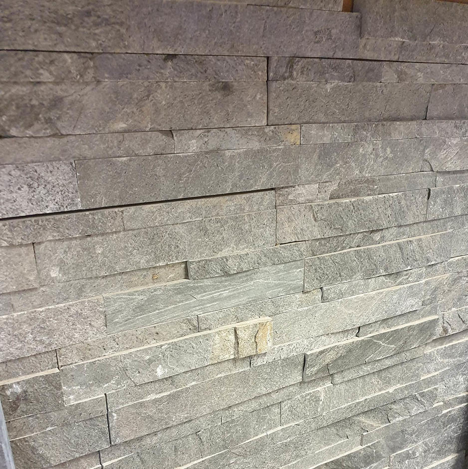Silver Grey Ledger Stone Walling