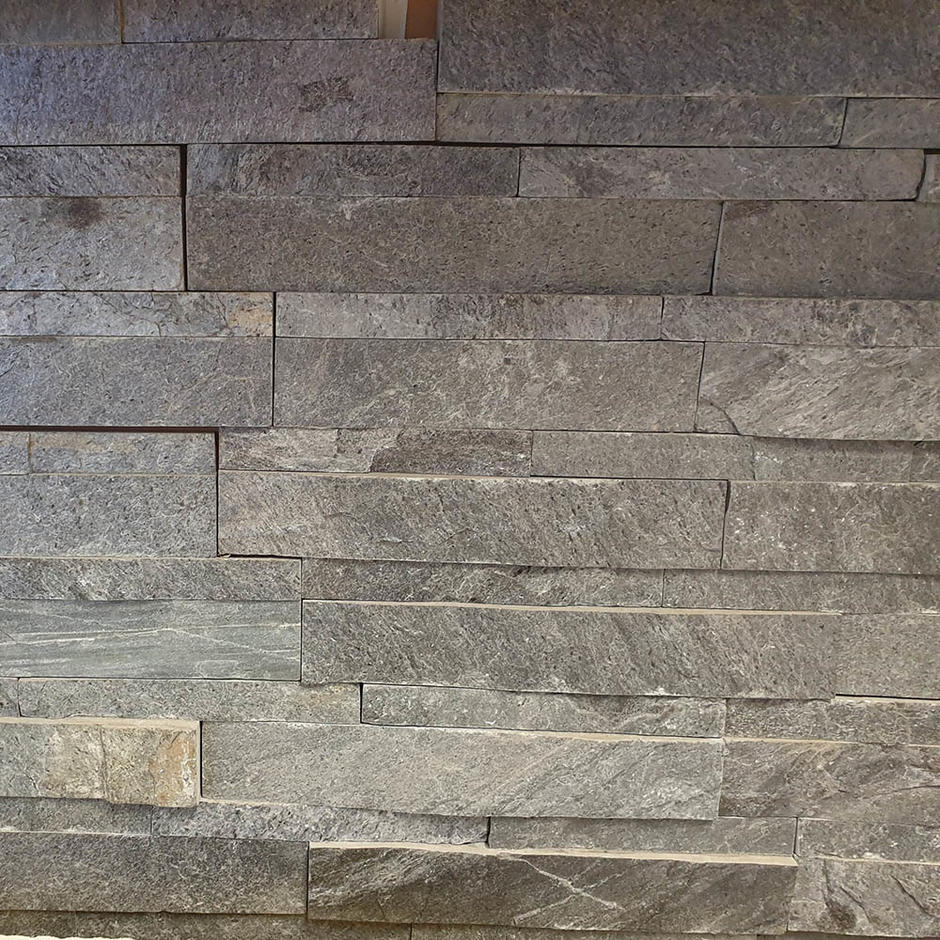 Silver Grey Ledger Stone Walling