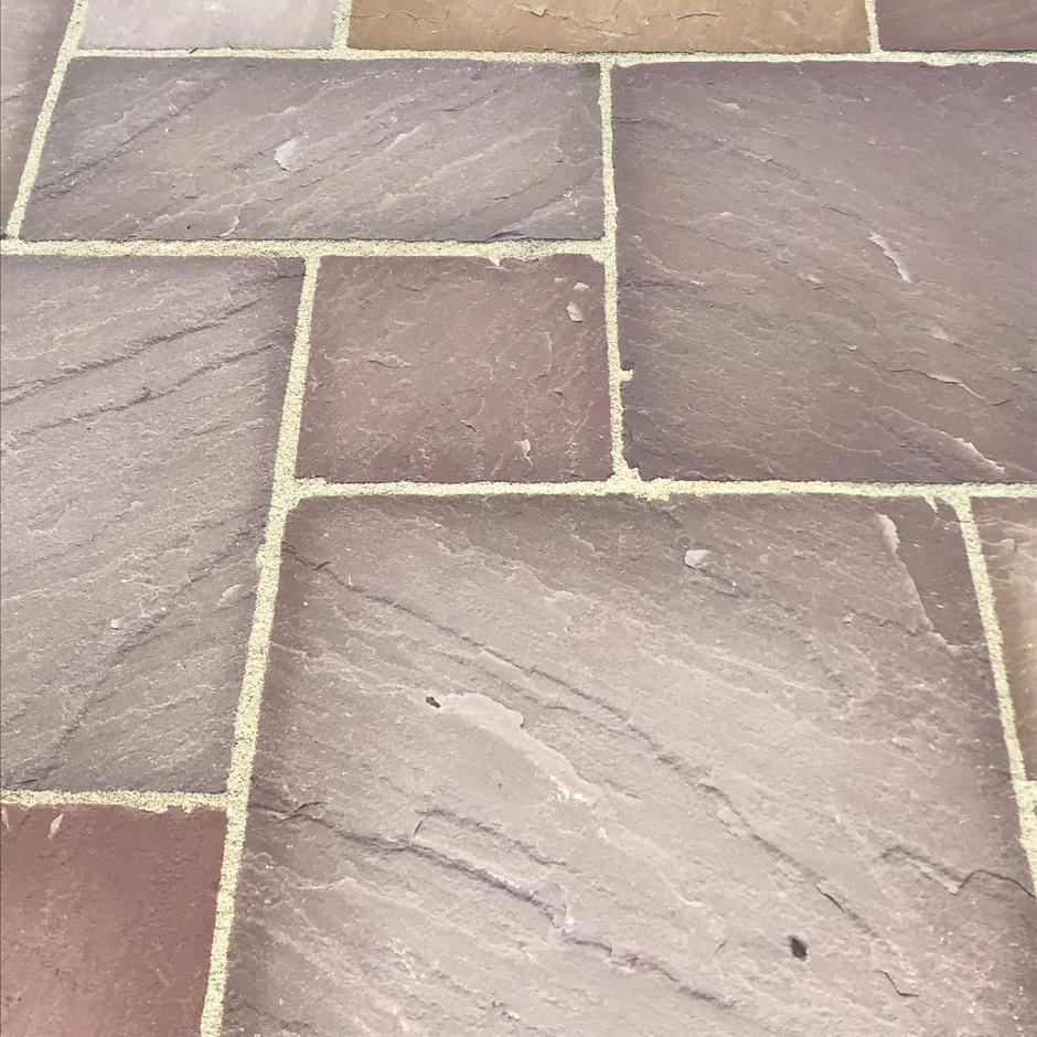 Various shades of burgundy, dry natural stone