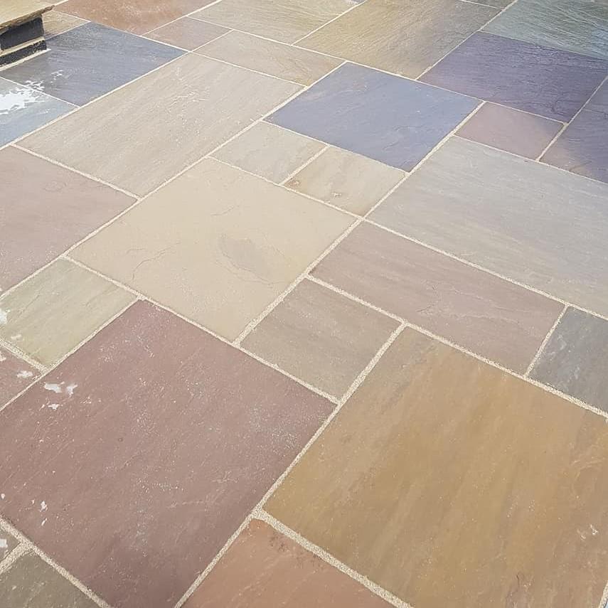 multi-coloured fernlea paving slabs