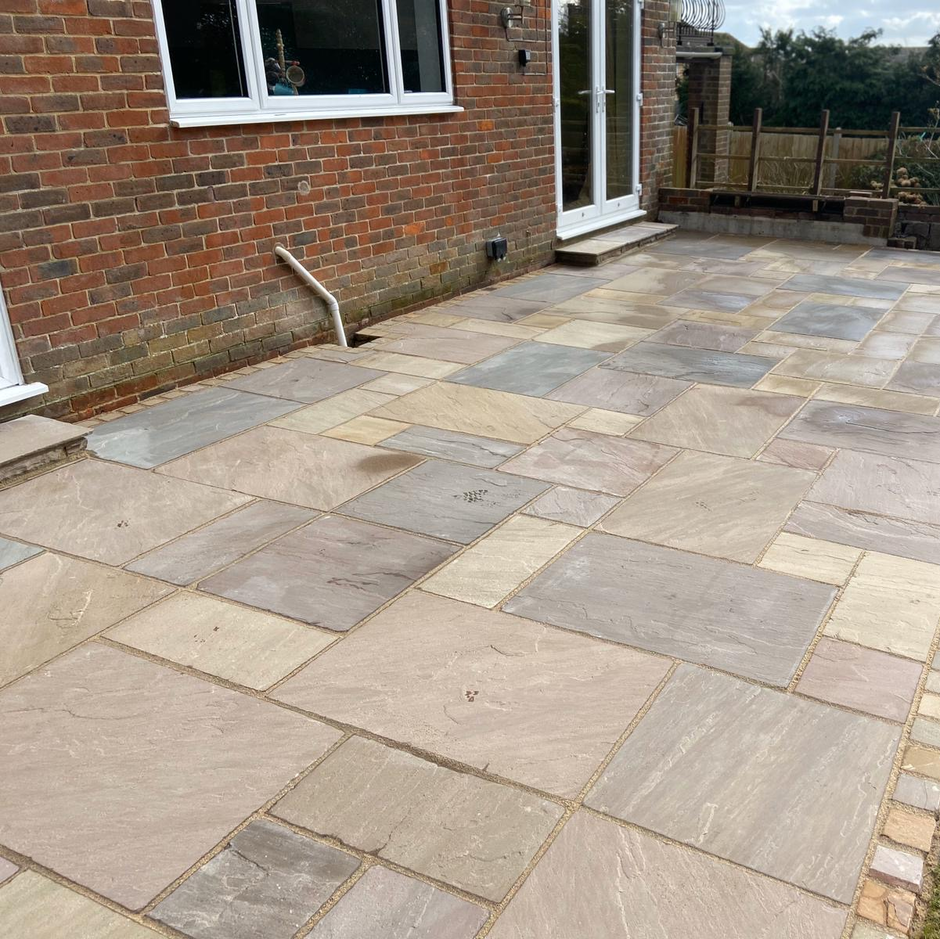 fernlea paving with grout in back garden