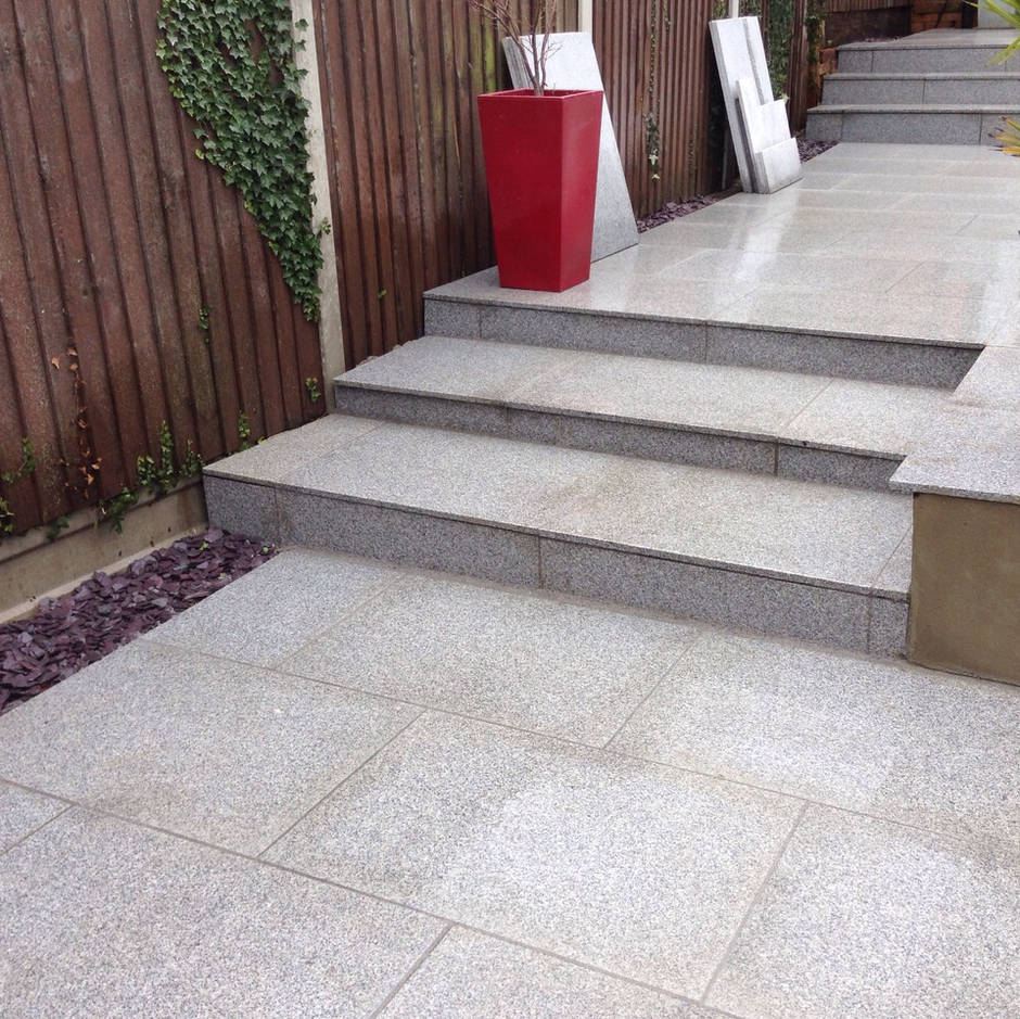 grey granite natural paving stones light grey paving slabs stepping stones